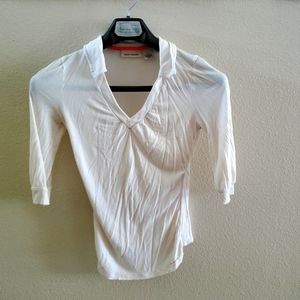 DKNY 3/4 sleeve collared shirt